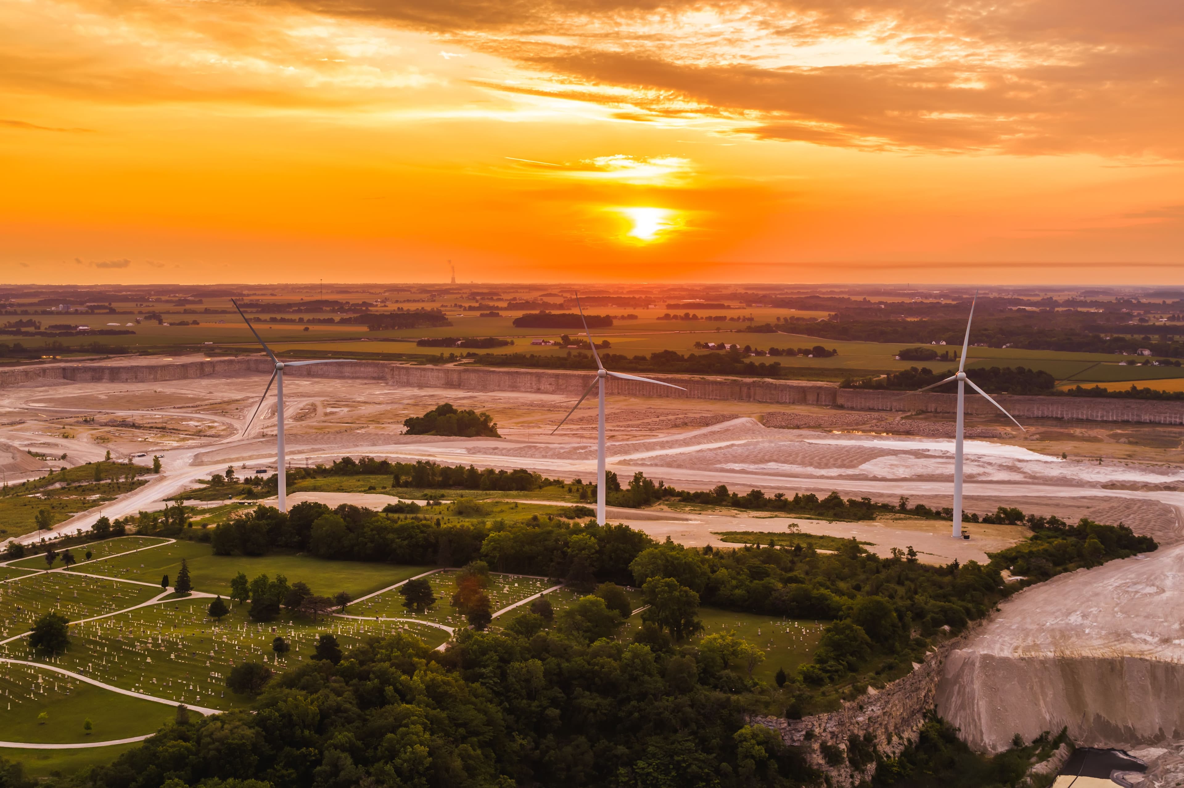 The Woodville Township Cemetery – also known as Union Cemetery or Gold Hill Cemetery – can be found under a conveyor belt spanning plants at Magnesia Specialties’ Lime operation in Woodville, Ohio.