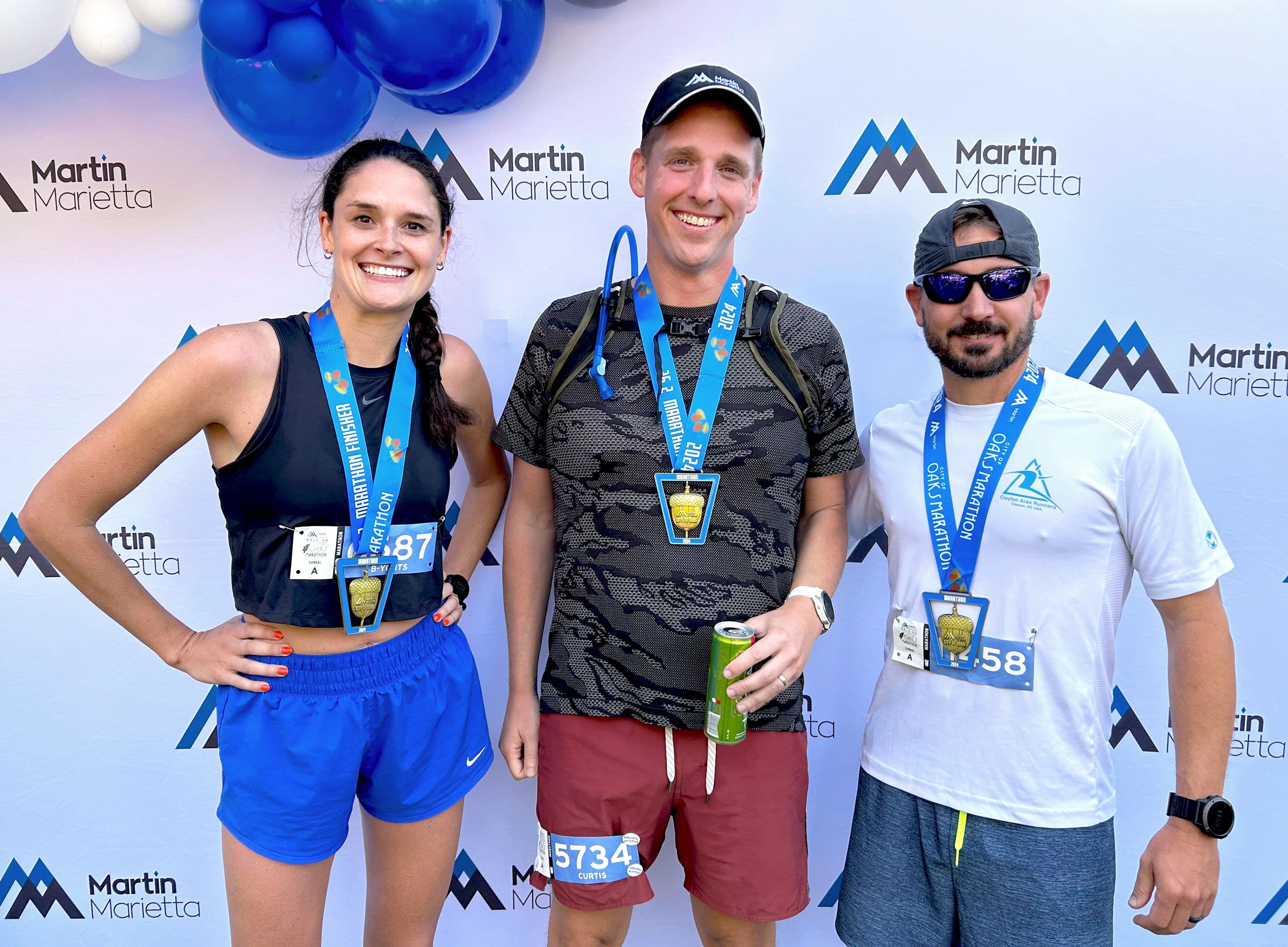 Three Martin Marietta team members ran the full 26.2-mile marathon in November. From left to right: Plant Manager Brooklynn Yonts, Senior Manager of IS Operations Curtis Smith and Manager of Environmental Services Thomas Brown.