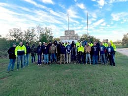 Volunteers from the Southwest Division gathered on a chilly morning in November to participate in the 2022 LoCo Trash Bash near Austin.
