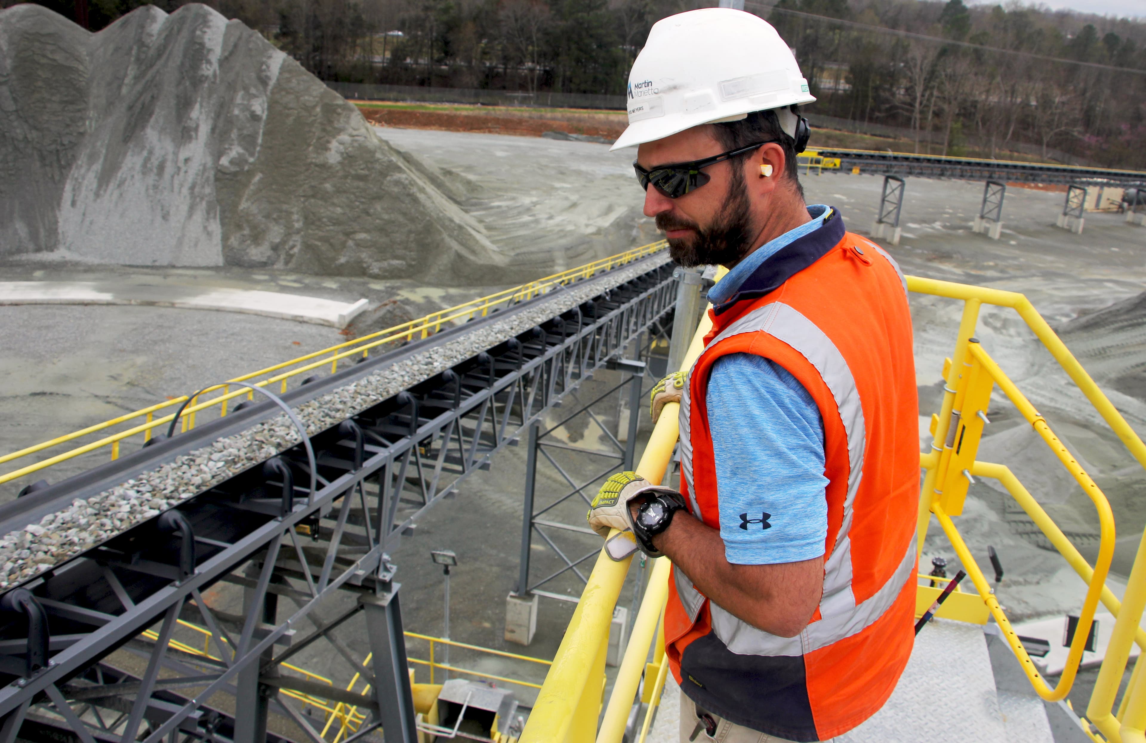 Plant Manager Chris Meyers looks over Anderson Creek’s new equipment.