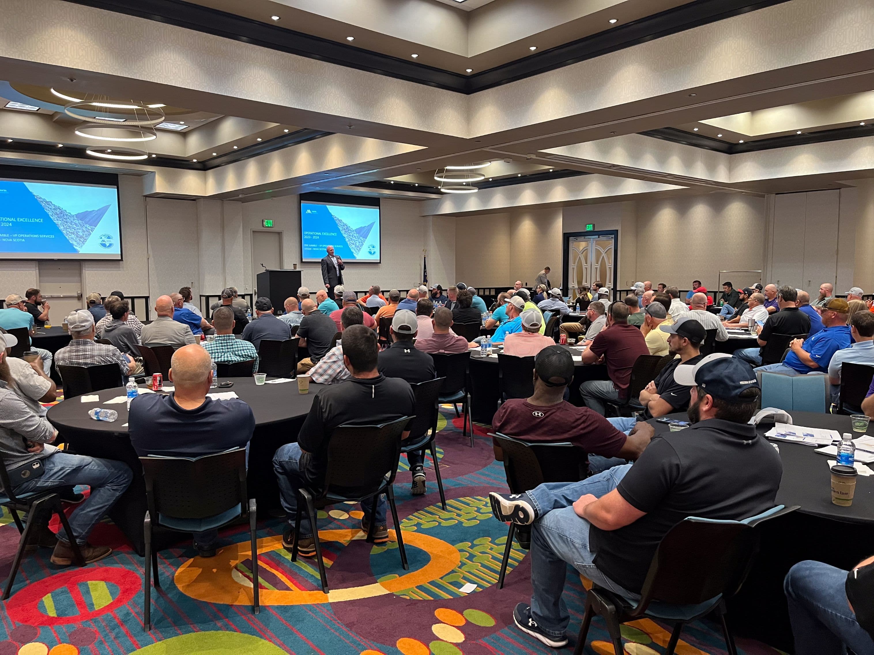 East Division leaders listened to talks on safety and operational excellence during a conference in May.