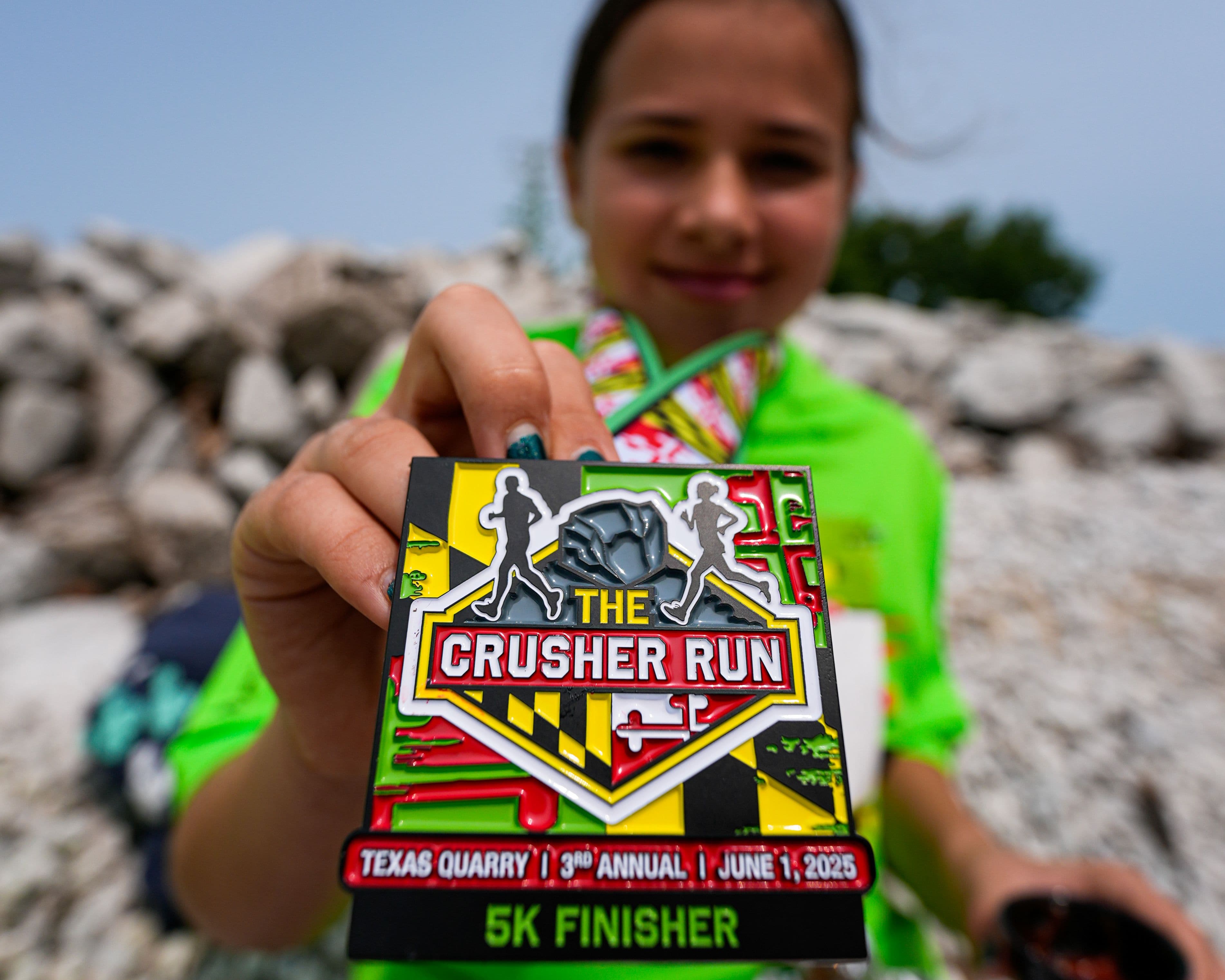 Runners test their abilities during the annual Crusher Run at Texas Quarry in Maryland