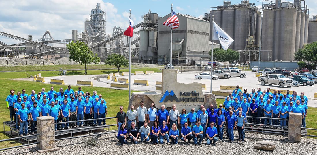 The team at the Midlothian Cement Plant.