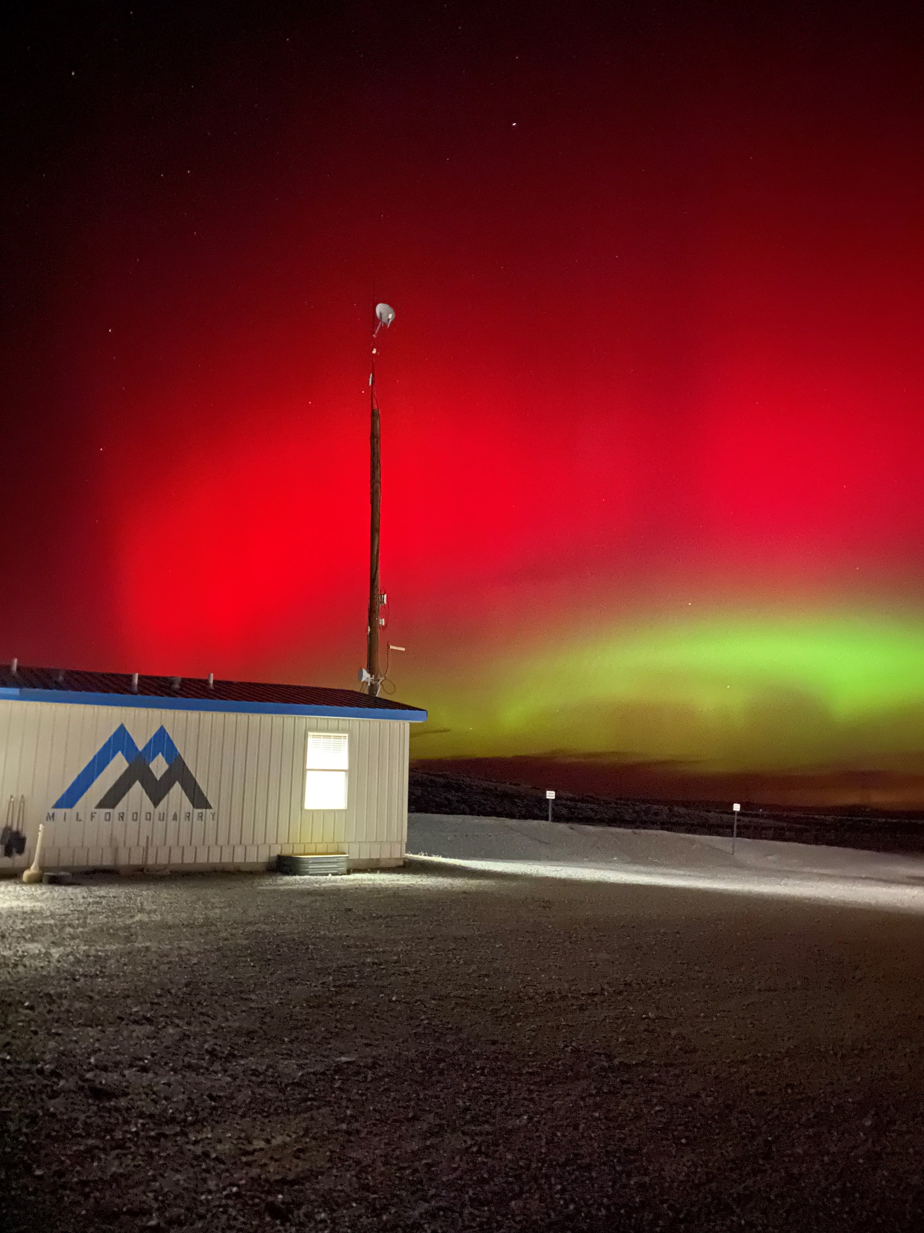 Leadperson Wyatt McDermott captured the northern lights above