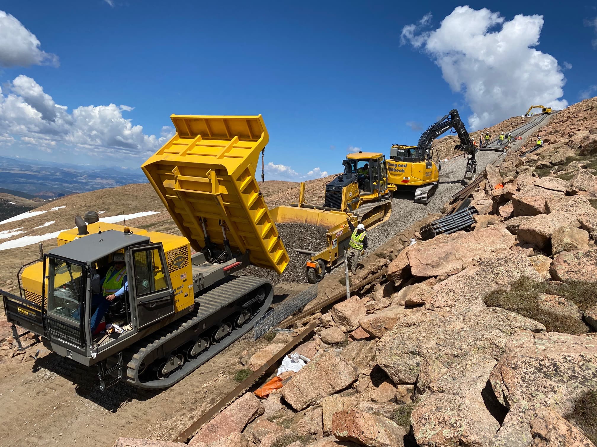 Completing the overhaul of the cog railway will require 40,000 tons of ballast from Martin Marietta’s Parkdale Quarry.