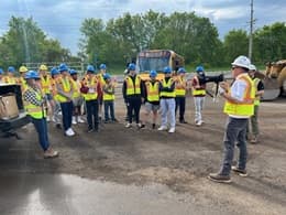 A group of Minnetonka High School students tour Martin Marietta’s Eden Prairie Asphalt Plant as part of a hands-on, education program.