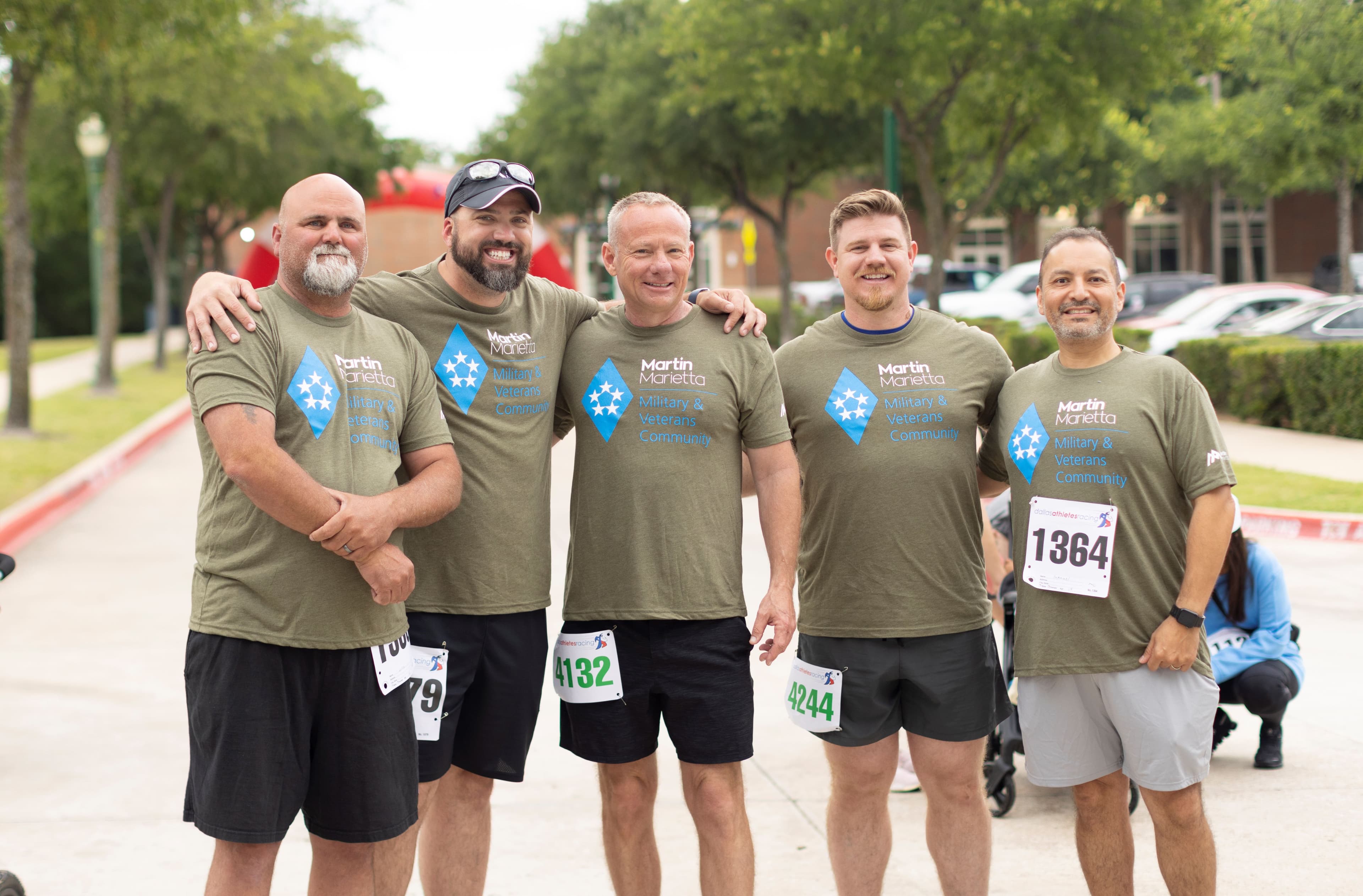 Members of Martin Marietta's Southwest Division’s Military & Veterans Community pose before the Memorial Day 5K run.