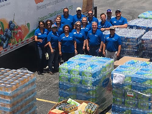 Gulf Coast employees and their customers collected 52,000 pounds of food for the needy