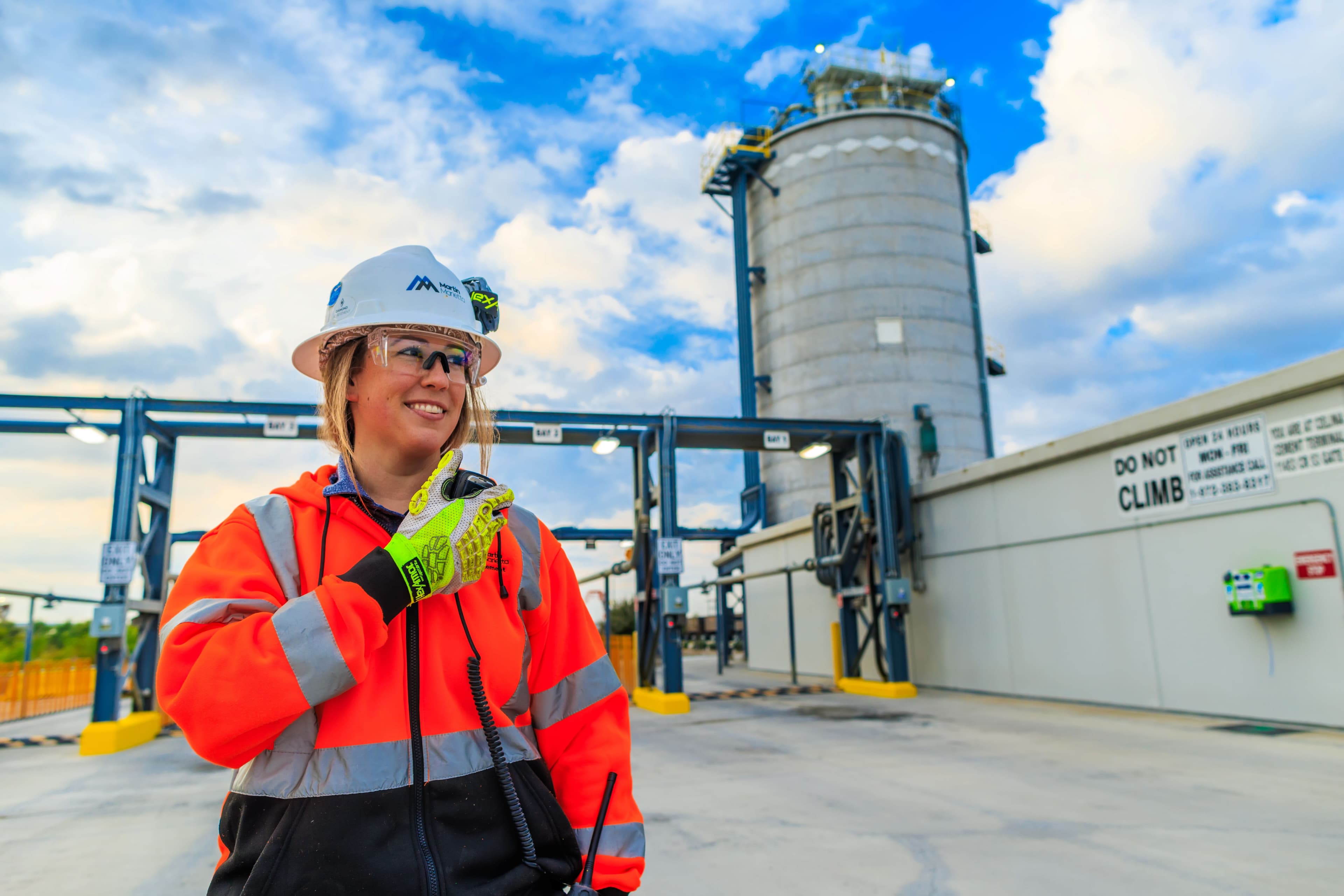 Cement Terminal Supervisor Brooke Barron keeps things clean and tidy at the Celina Cement Terminal, where she is celebrating five years of hard work.